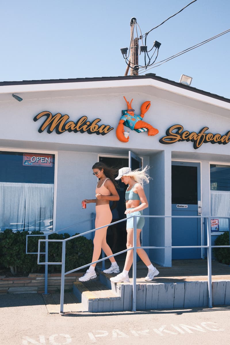 set active, sports bras, leggings, athleisure, beach, holiday, food market, girls