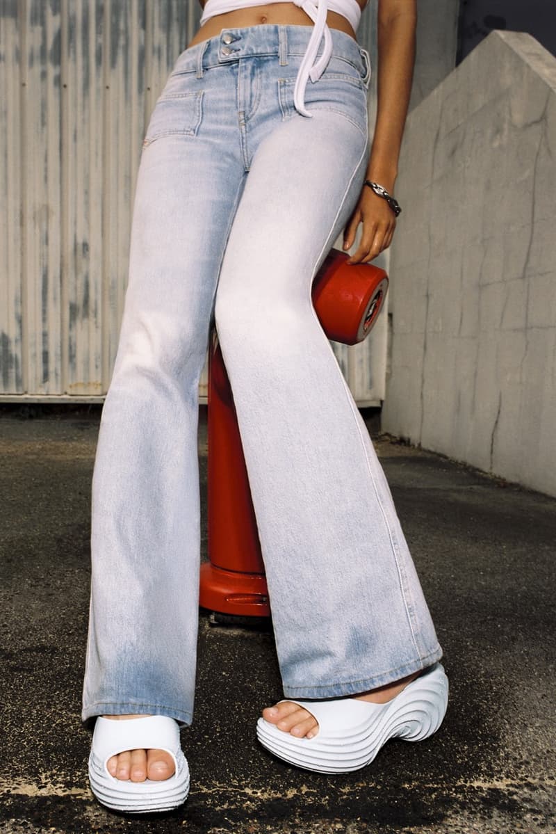 melissa, diesel, shoes, warped sole, chunky mules, platform, flip flop, sandals, rubber