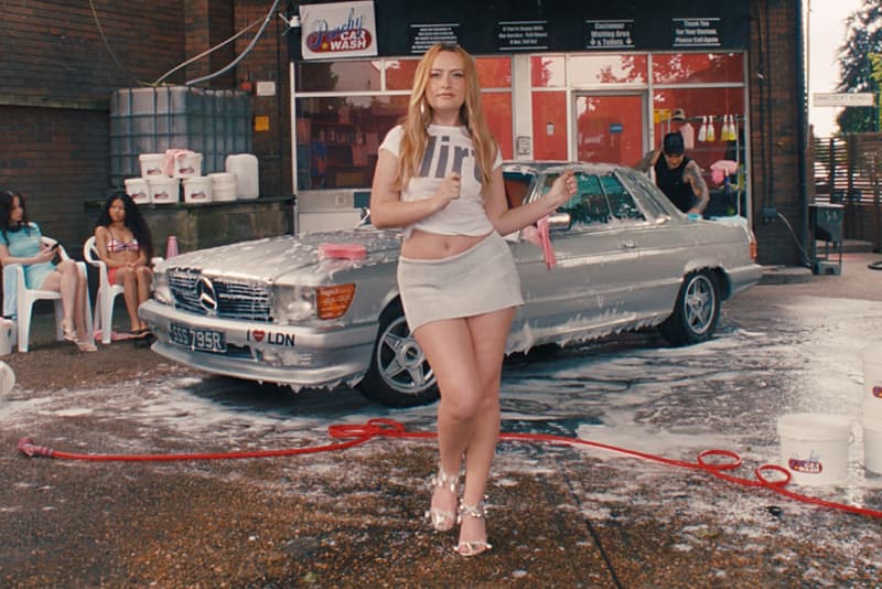 amelia dimoldenberg, peachy den, flirt tshirt, campaign video, mini skirt