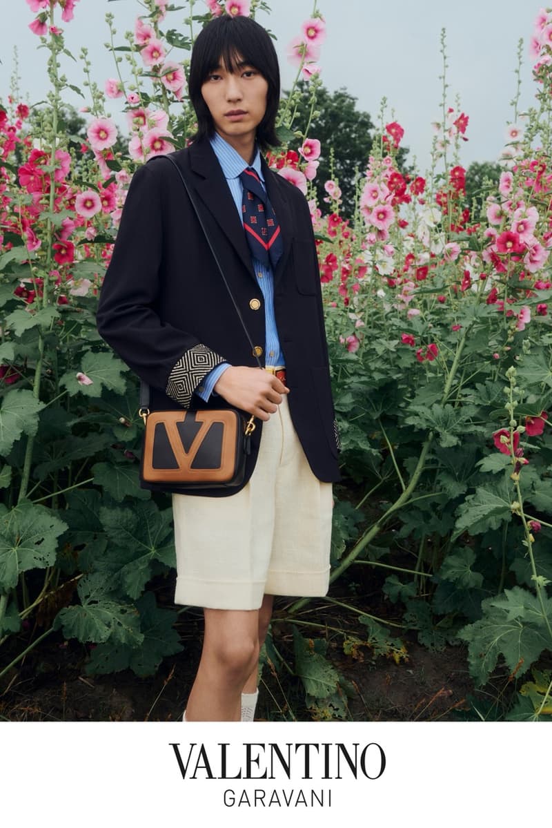 valentino, valentine's day, couples, china, suede bags, flowers, grass