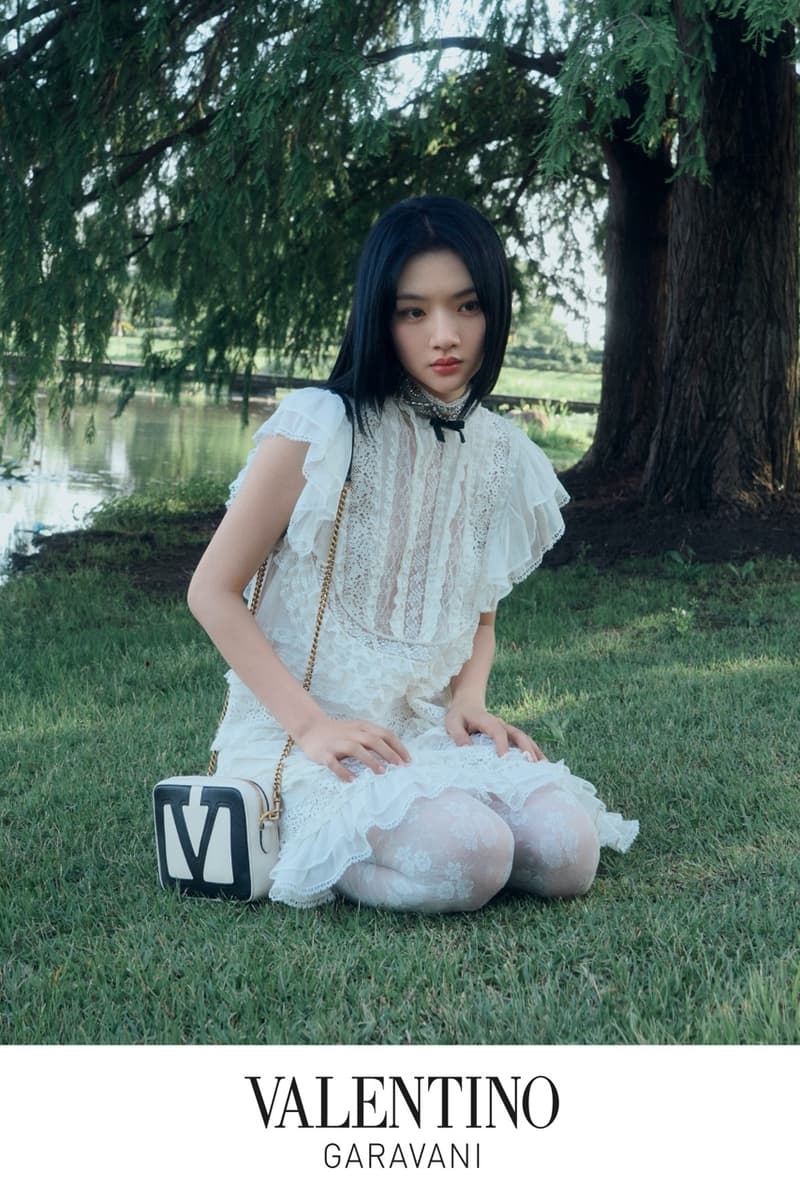 valentino, valentine's day, couples, china, suede bags, flowers, grass