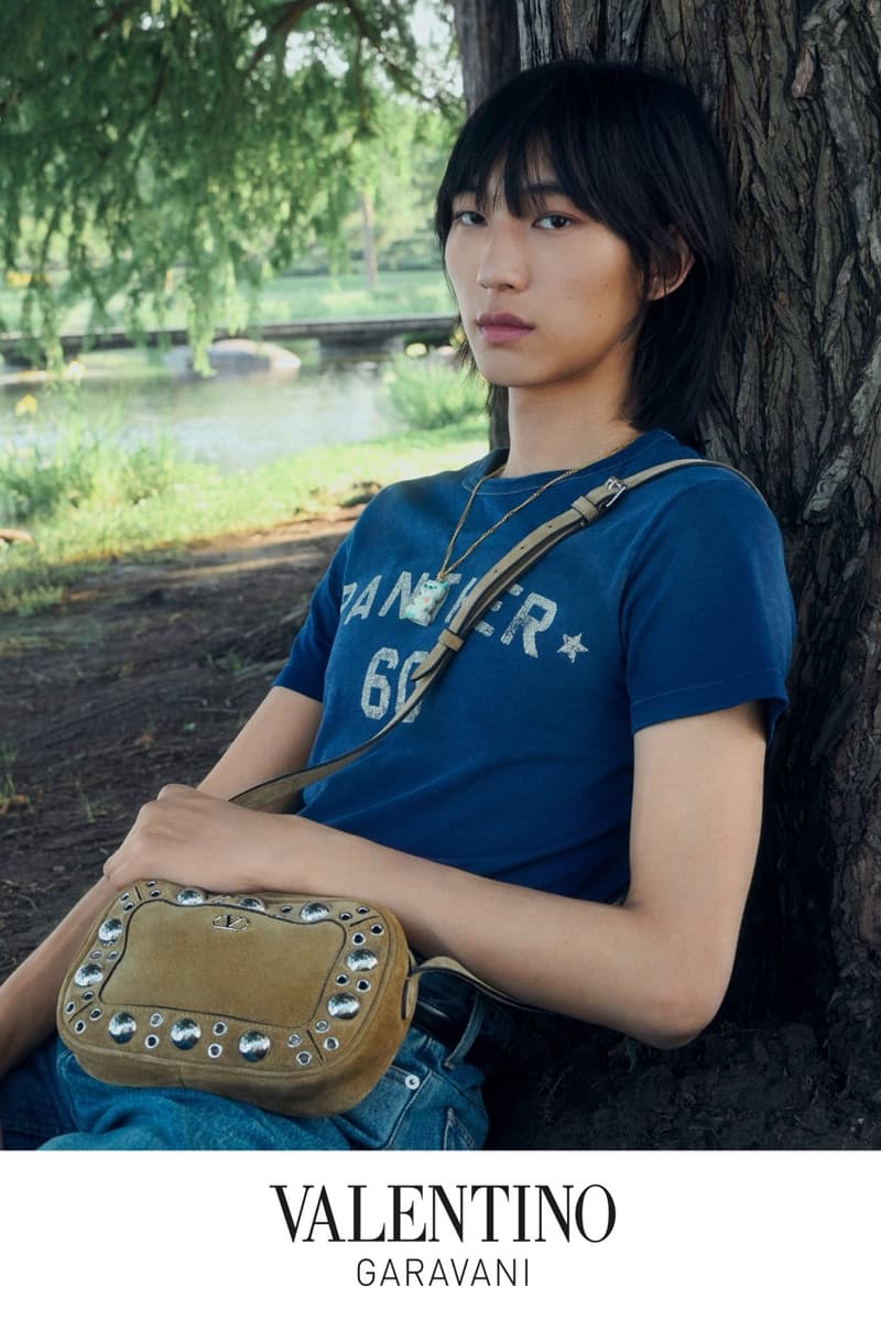 valentino, valentine's day, couples, china, suede bags, flowers, grass