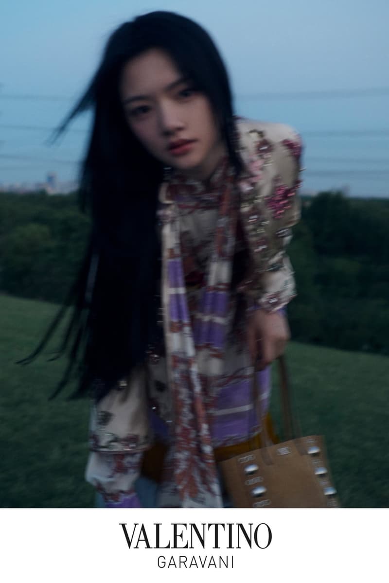 valentino, valentine's day, couples, china, suede bags, flowers, grass