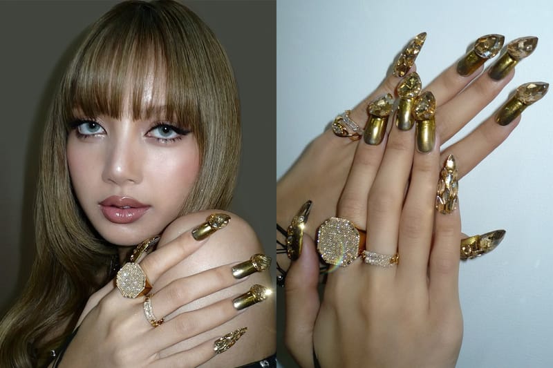 Lisa’s Nails Are Dripping in Gold for the BLACKPINK World Tour