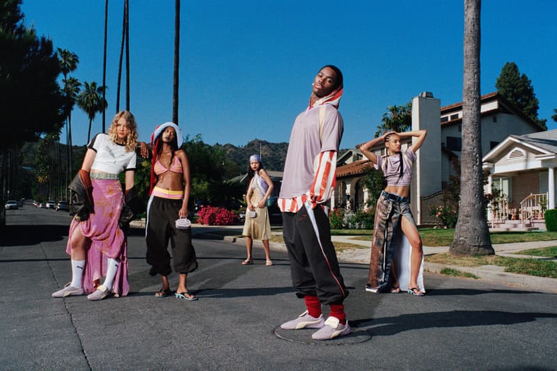 fenty x puma football soccer fashion footwear cat cleat avanti ls rihanna pocket grip bag silhouettes scarf tees t-shirt track shorts pants