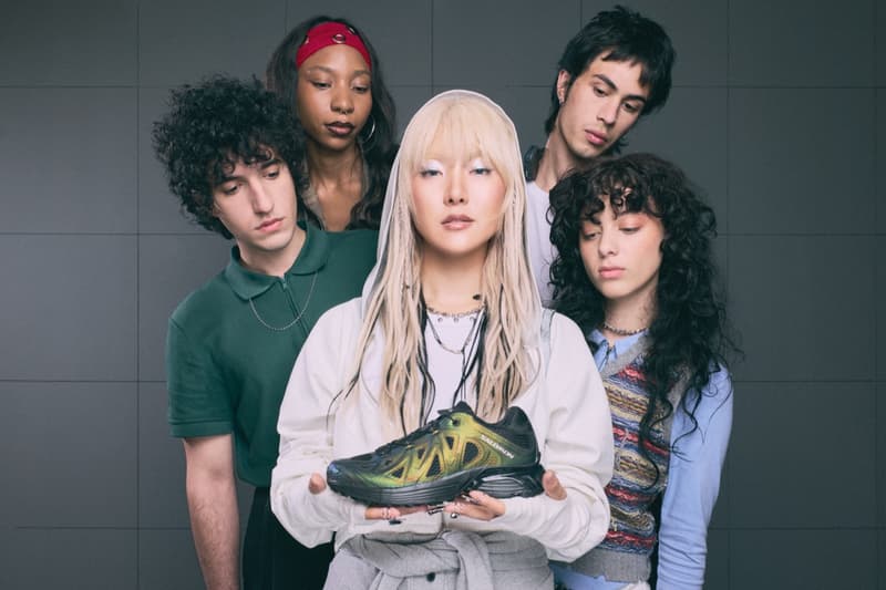 salomon, xt whisper sneaker, seoul, cheri, girl, tights, pink shoes, baseball jerseys