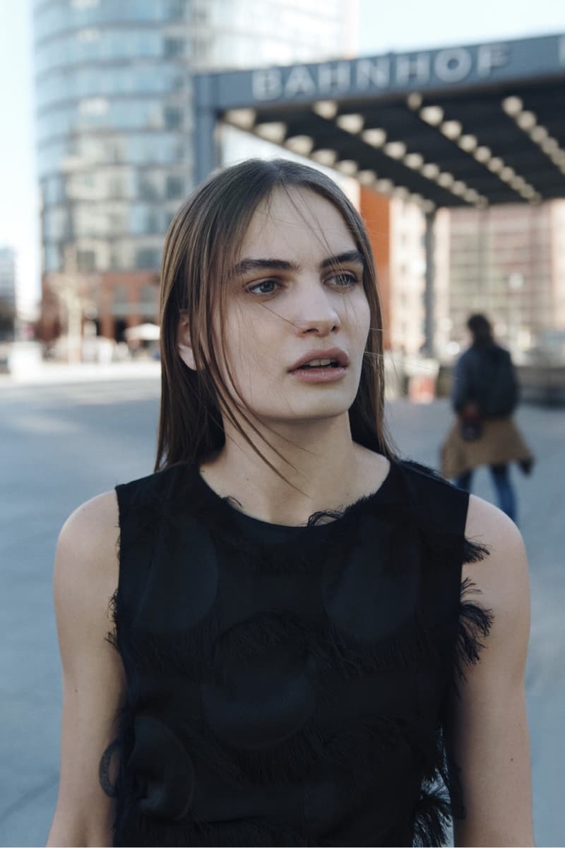 samsoe samsoe, berlin, city streets, girl, stuffed animal, dress, train station