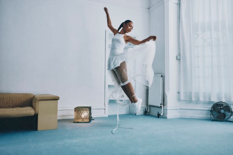 griff, asics, sneakers, girl, music artist, blue carpet, dresses, movement