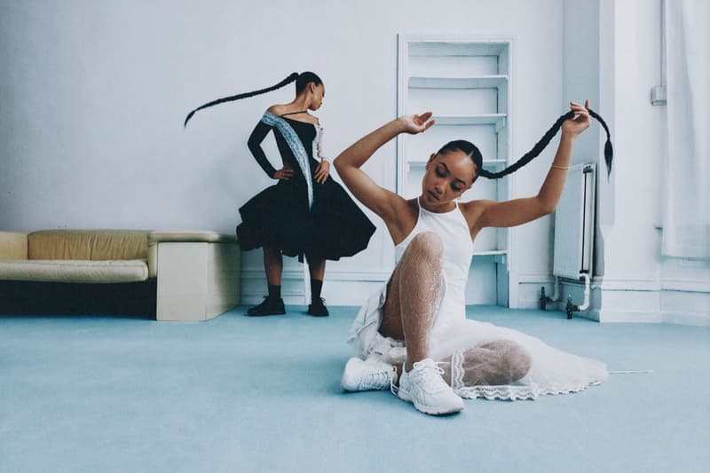 griff, asics, sneakers, girl, music artist, blue carpet, dresses, movement