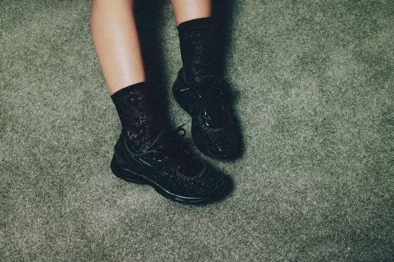 griff, asics, sneakers, girl, music artist, blue carpet, dresses, movement