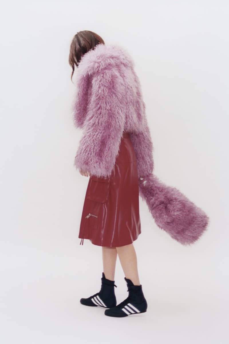 jakke, faux fur coats, mongolian coat, faux leather, red furry jacket, bodycon dress