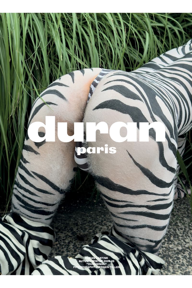 duran lantink, alex consani, animal print, zebra, prosthetic breasts