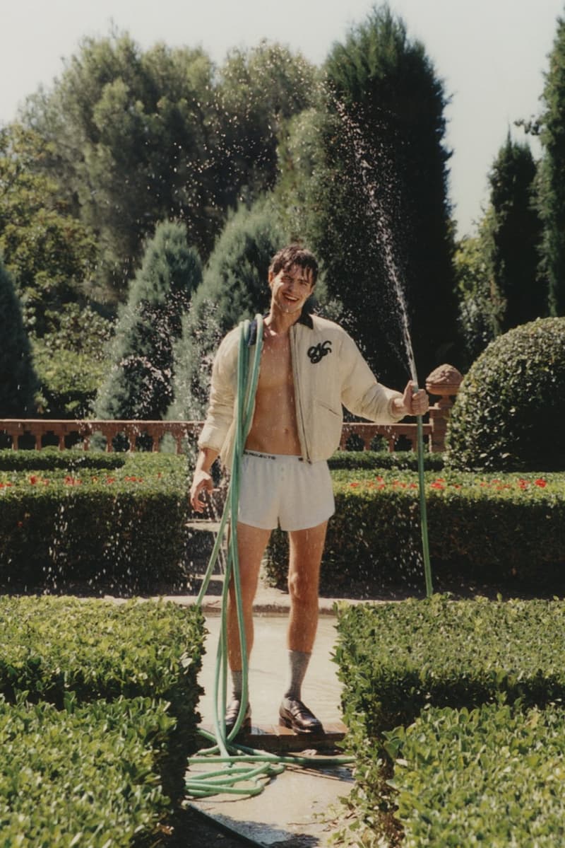 nude project, gardening, models, naked, watering can, garden, jumpers, shirts