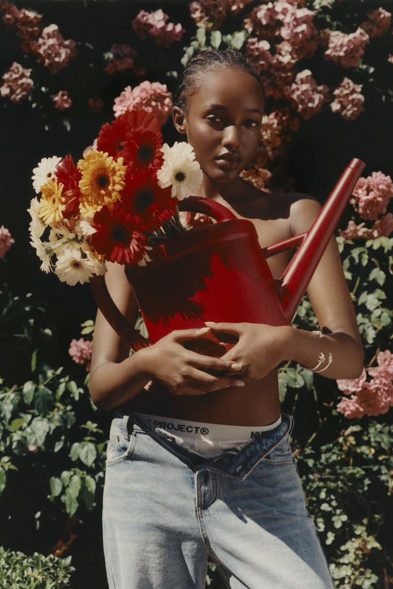 nude project, gardening, models, naked, watering can, garden, jumpers, shirts