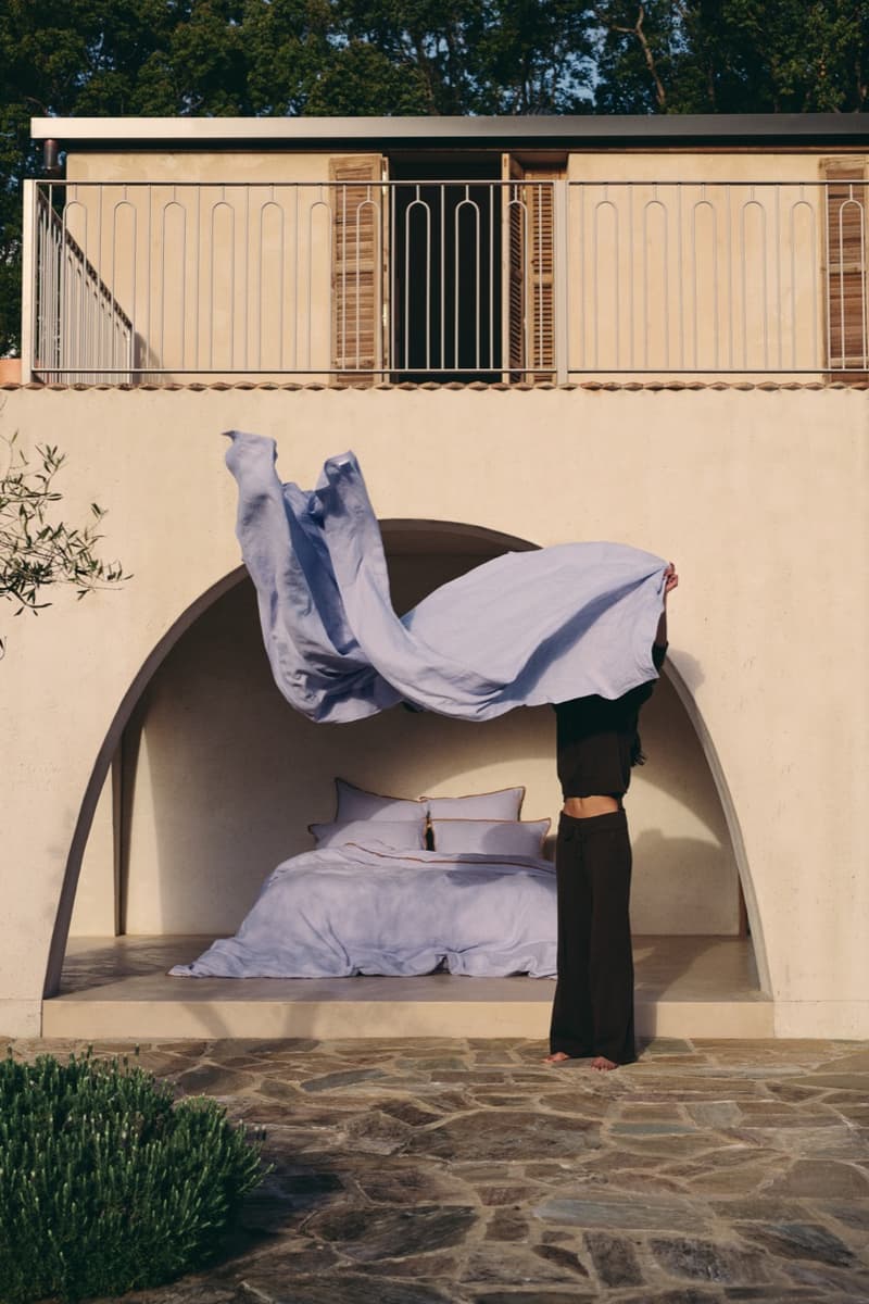 hommey, australia, bedding, homeware, linen duvet, pink, brown, bedsheets