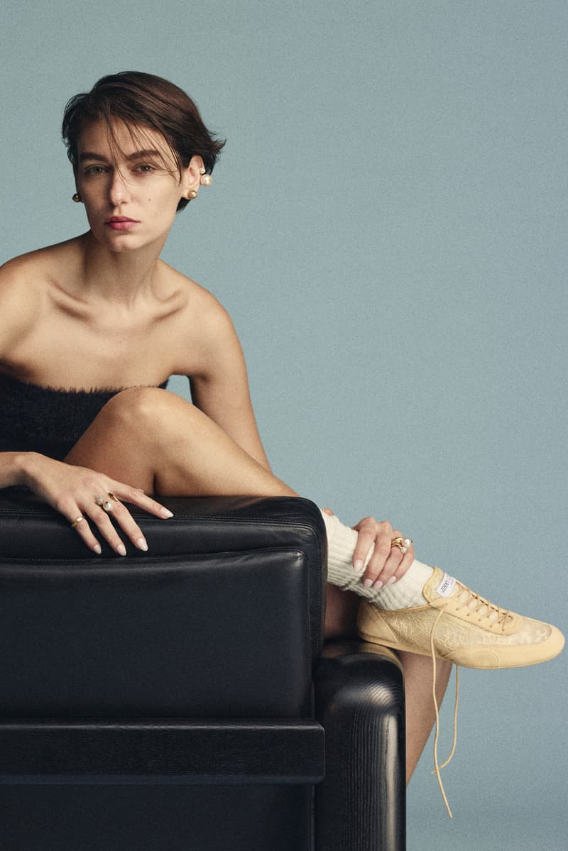 jimmy choo, spring collection, milan fashion week, pink lace ballet sneakers, scarlett pumps