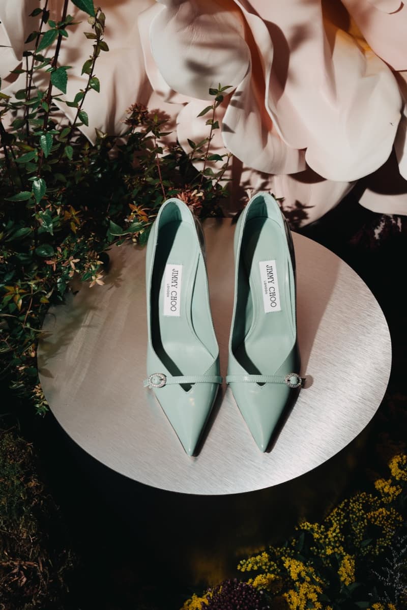 jimmy choo, spring collection, milan fashion week, pink lace ballet sneakers, scarlett pumps