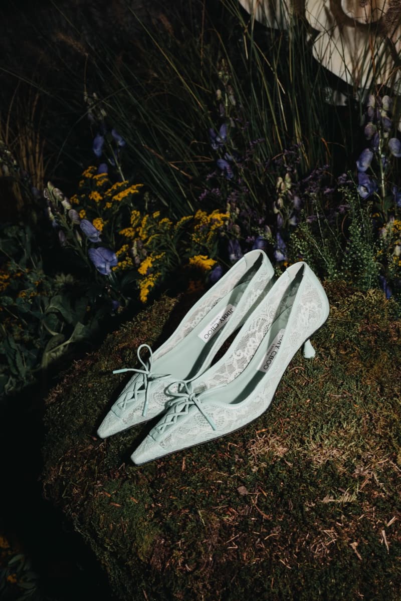 jimmy choo, spring collection, milan fashion week, pink lace ballet sneakers, scarlett pumps