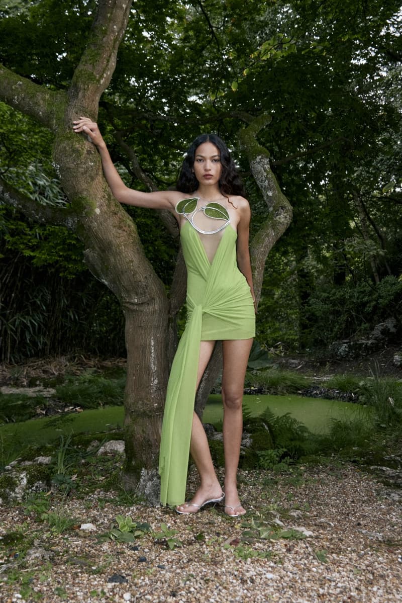 david koma, spring summer, lookbook, bright colours, dresses, women, bodies, nature, sheer dress, lace, bras