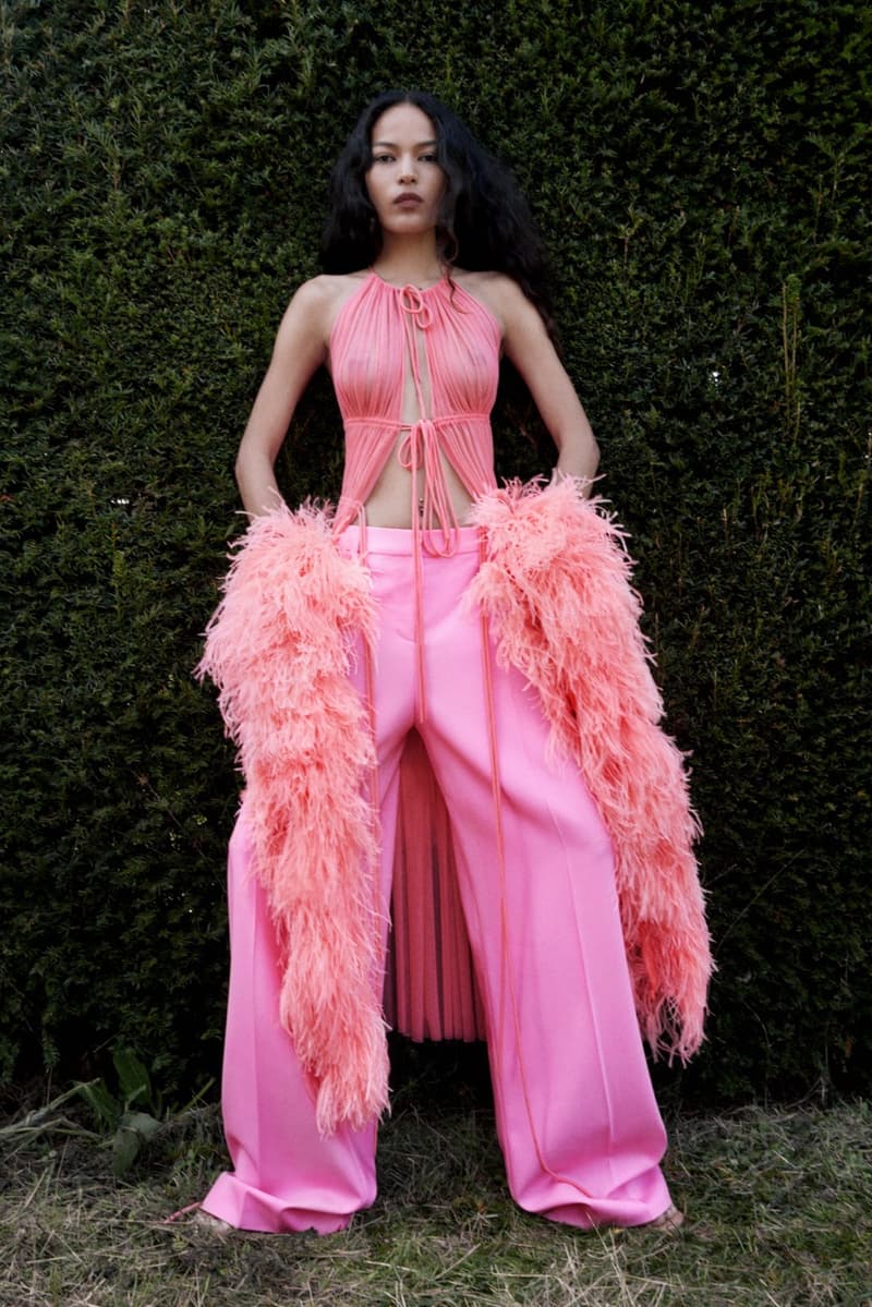 david koma, spring summer, lookbook, bright colours, dresses, women, bodies, nature, sheer dress, lace, bras