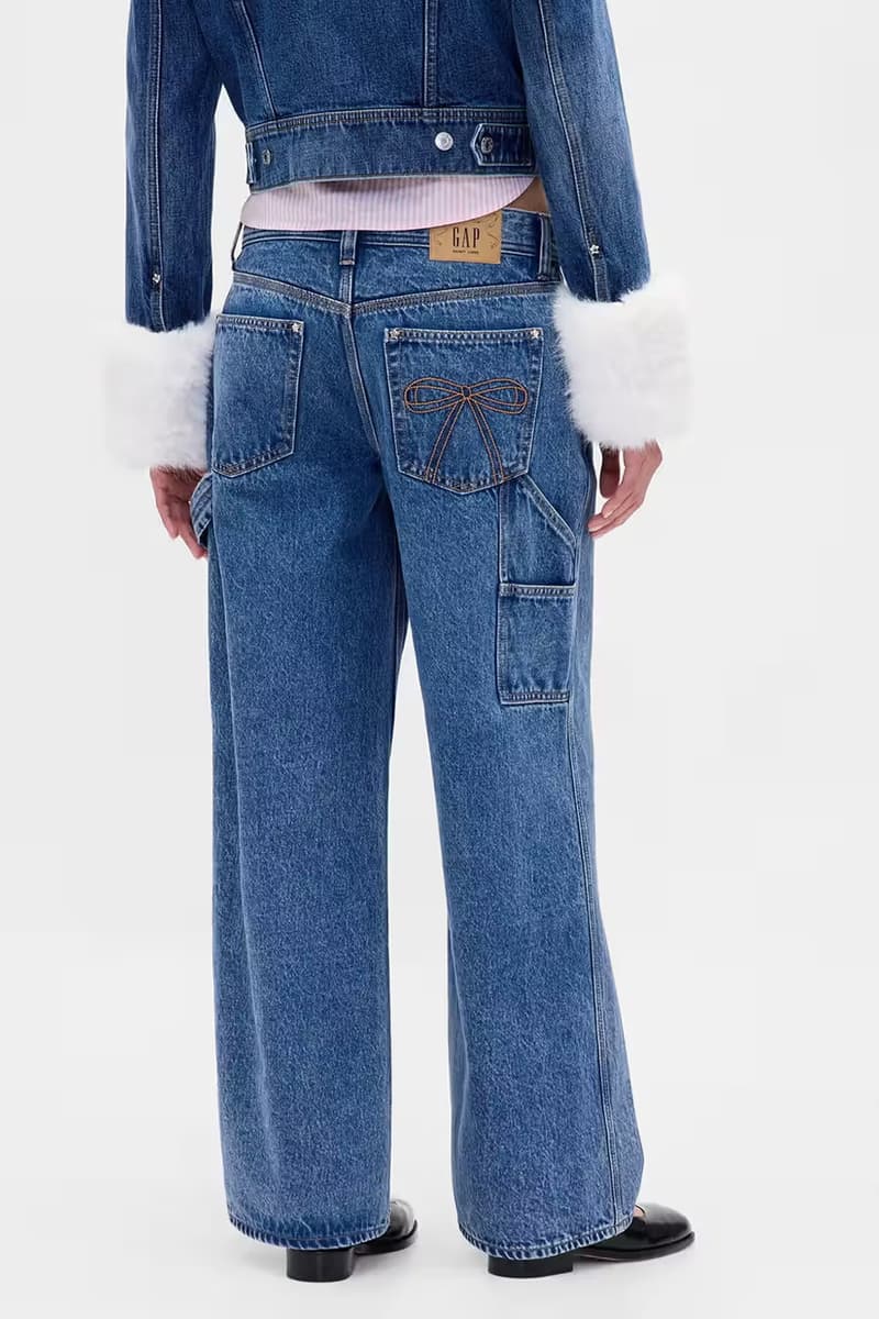 sandy liang, gap, denim, hoodies, logo sweatshirts, collegiate, varsity, clothing, 