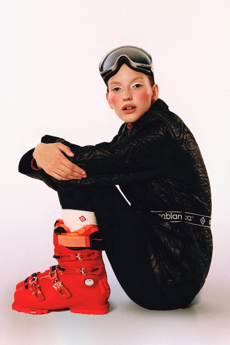 casablanca, ski slopes, skiwear, model, snow, jumpers, boots, sunglasses