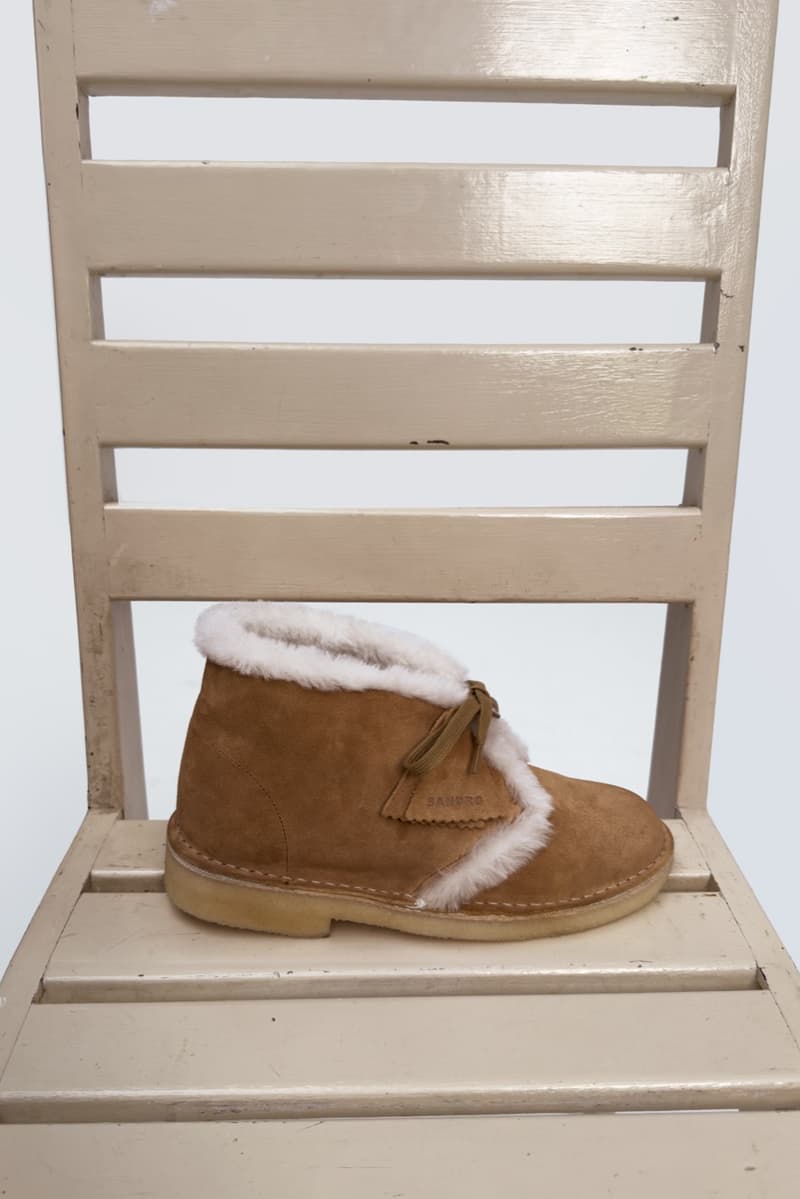 sandro, clarks, pony hair wallabee, furry desert boot, cow print boots