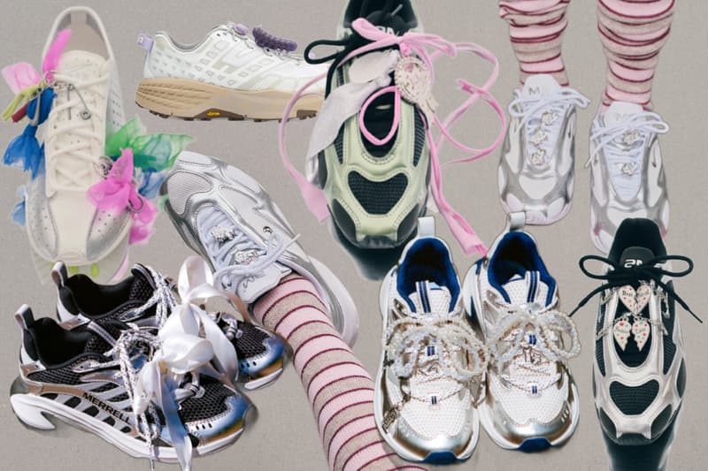 Shoe charms, footwear, sneakers, fashion, trinkets, laces, ribbons, bows