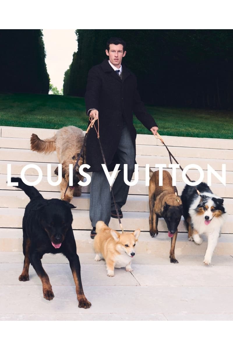 Callum Turner, Jude Bellingham, Louis Vuitton, Campaigns, dogs, fashion, pharrell Williams