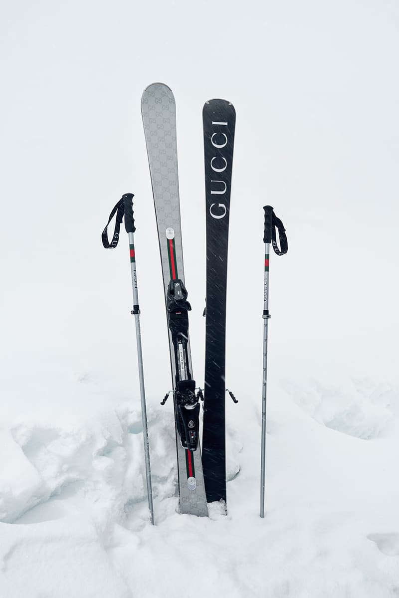 gucci, ski, snowboarding, sports, Jannik Sinner, mountains, snow, slopes, monogram puffer jacket, gloves