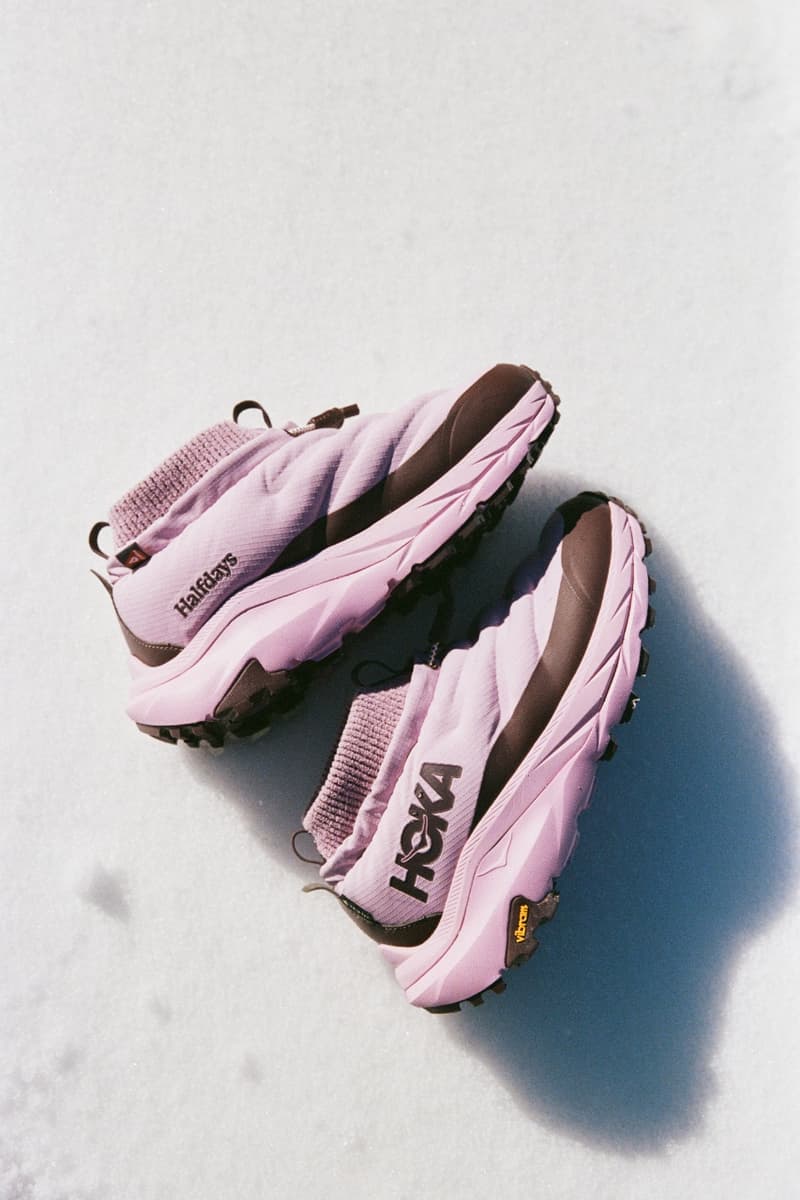Halfdays, HOKA, footwear, skiing, snow, shoes, hiking, collaborations, campaigns