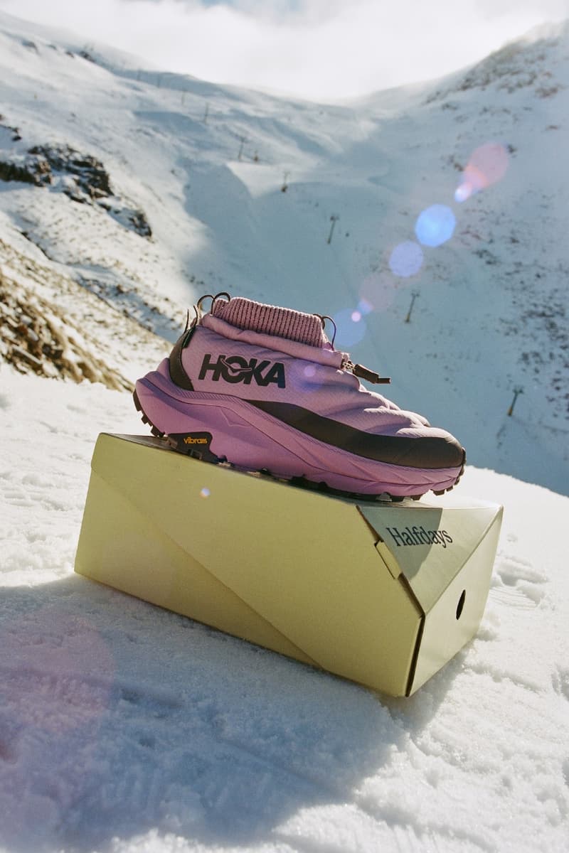 Halfdays, HOKA, footwear, skiing, snow, shoes, hiking, collaborations, campaigns