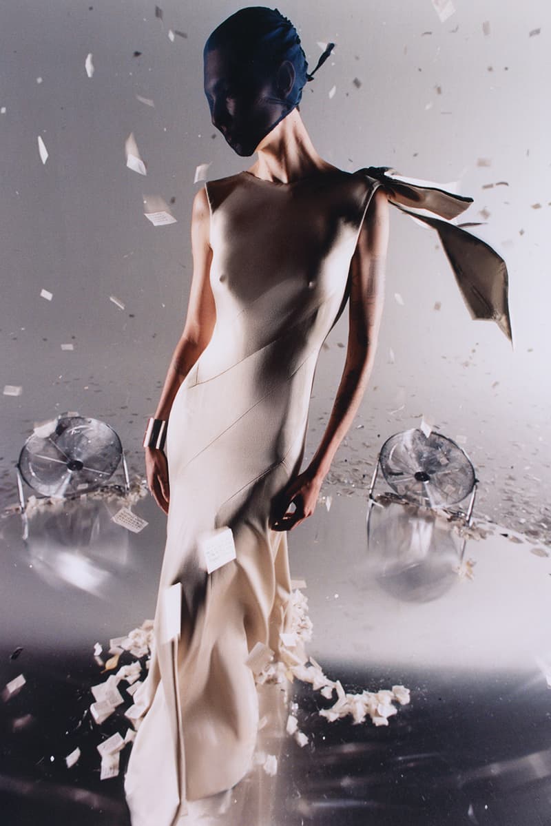 maison margiela, holiday, face masks, christmas, gowns, dresses, 