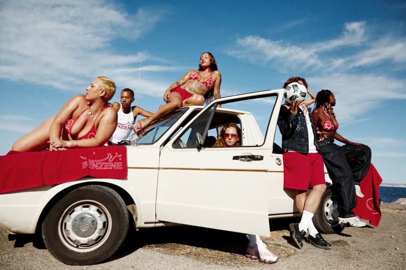 benzene, bikini, swimwear, streetwear, palestine, barcelona, beach, friends