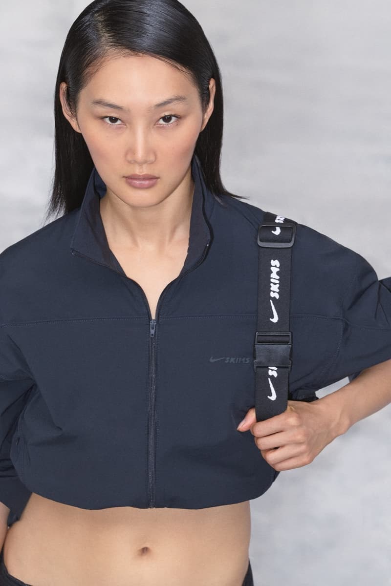 nike, skims, sportswear, models, leggings, sports bras, zip up, track tops, head bands