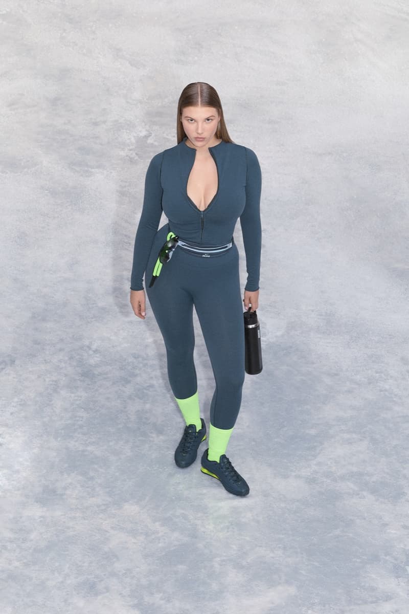 nike, skims, sportswear, models, leggings, sports bras, zip up, track tops, head bands