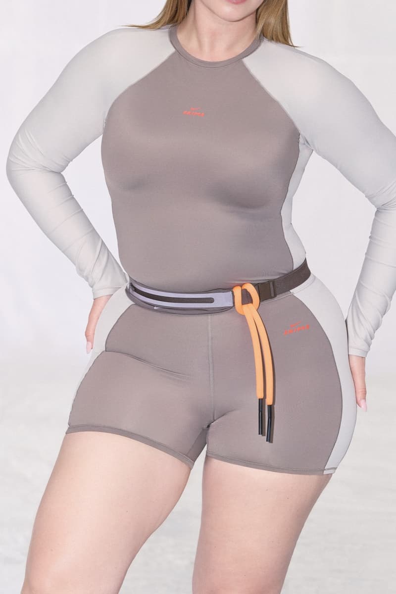 nike, skims, sportswear, models, leggings, sports bras, zip up, track tops, head bands