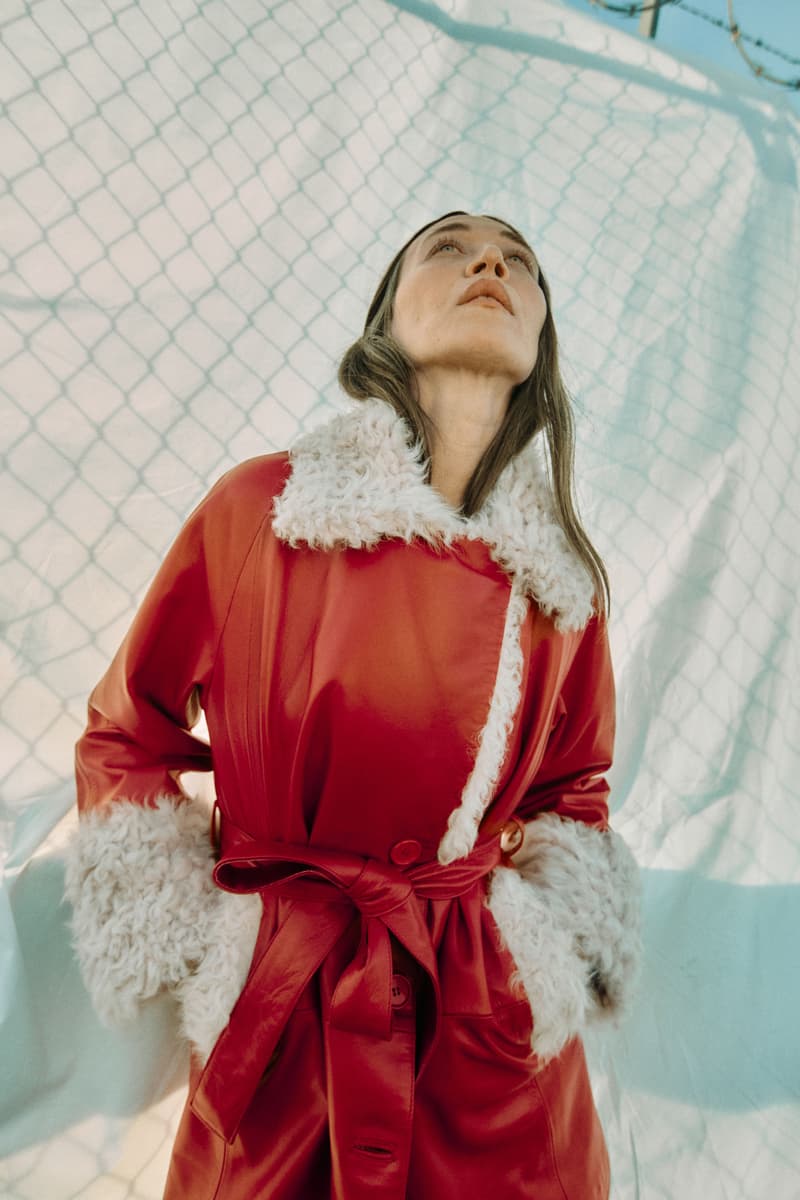 alana hadid, onar studios, coats, leather skirts, jeans, trousers, model