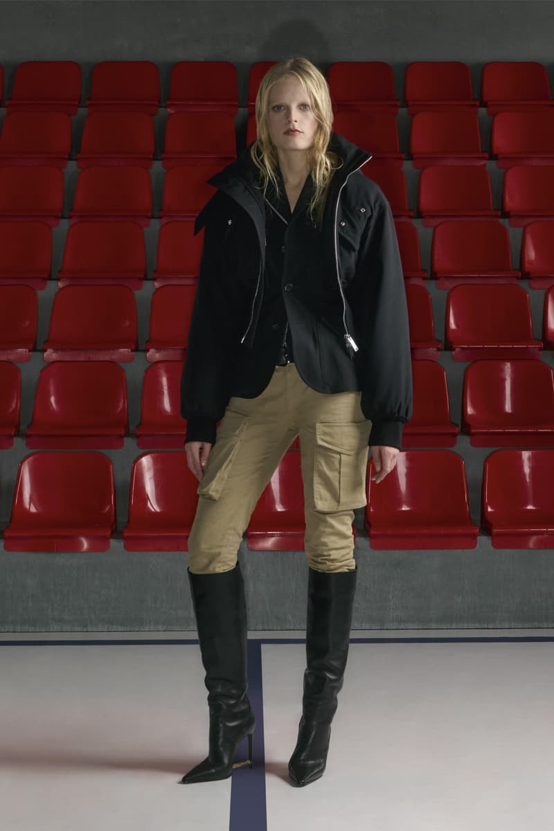 pre fall collection, dsquared, red seats, black dress, tank tops, denim, bags