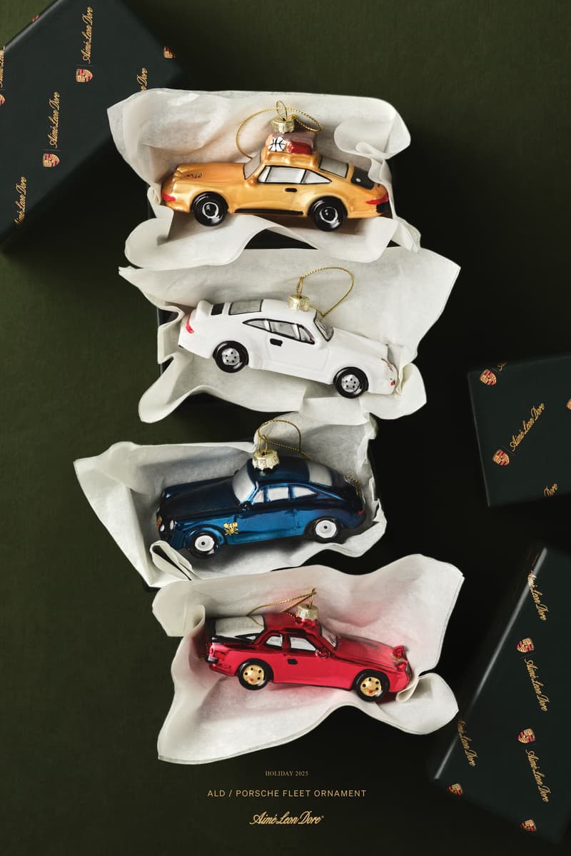 aime leon dore, kidswear, childrenswear, holiday, gifts, car ornaments, snow globe, tracksuits