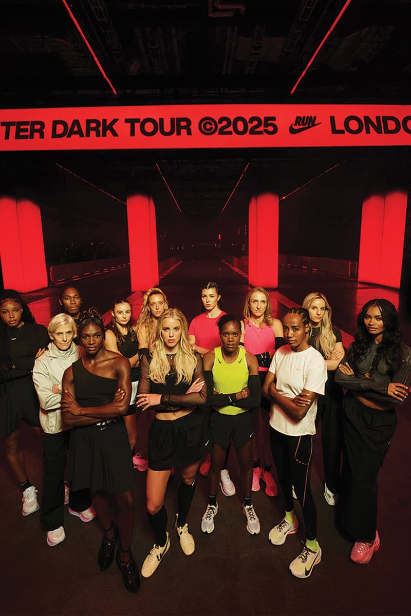 nike after dark tour london running race 10k 1k outrunners isamaya ffrench sifali athletes golden goddess prize pop-ups excel arena 
