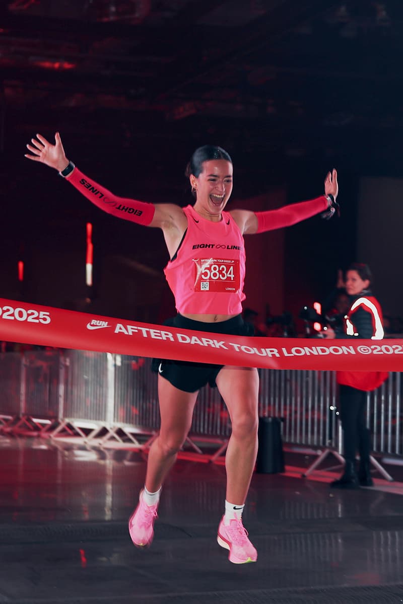nike after dark tour london running race 10k 1k outrunners isamaya ffrench sifali athletes golden goddess prize pop-ups excel arena 