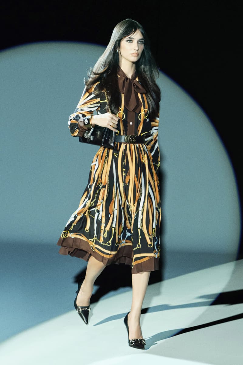 demna, gucci, pre fall, embellishment, leopard print coat, sunglasses, skirts, dresses