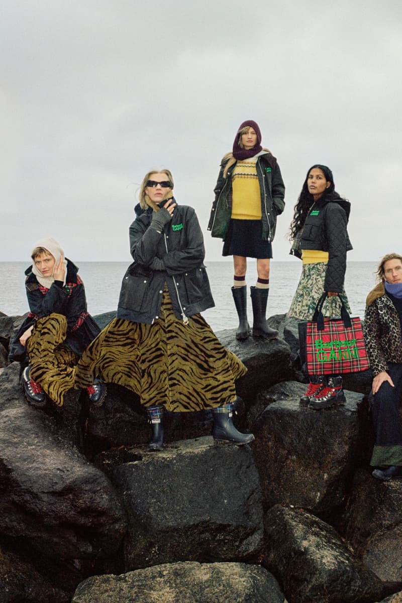 Barbour, GANNI, outerwear, models, countryside, campaigns, fashion, collaboration, coats, jackets