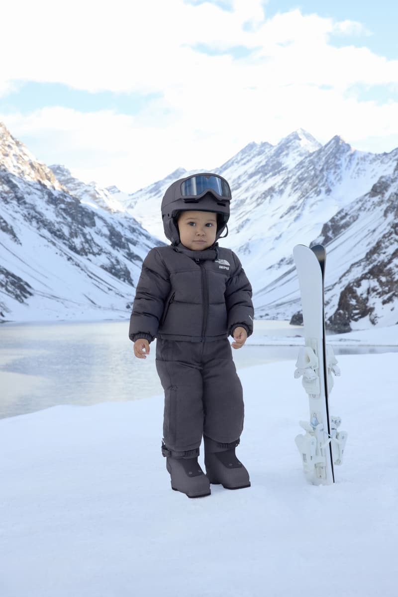 skims, the north face, puffer jackets, leggings, ski glasses, mountains