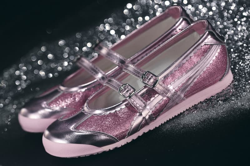 Onitsuka Tiger, mexico 66 tgrs, holidays, glitter, sparkle, ballet flats, pumps, sneakers, pink, sparkle, footwear, shoes