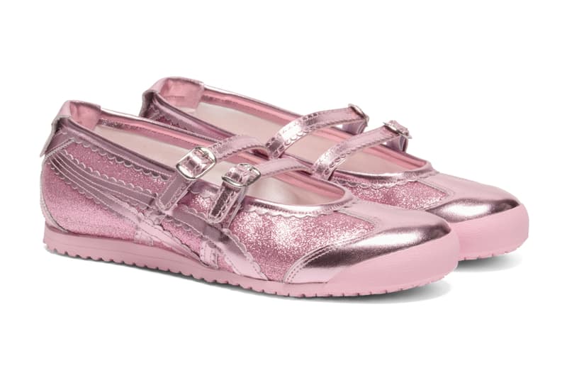 Onitsuka Tiger, mexico 66 tgrs, holidays, glitter, sparkle, ballet flats, pumps, sneakers, pink, sparkle, footwear, shoes