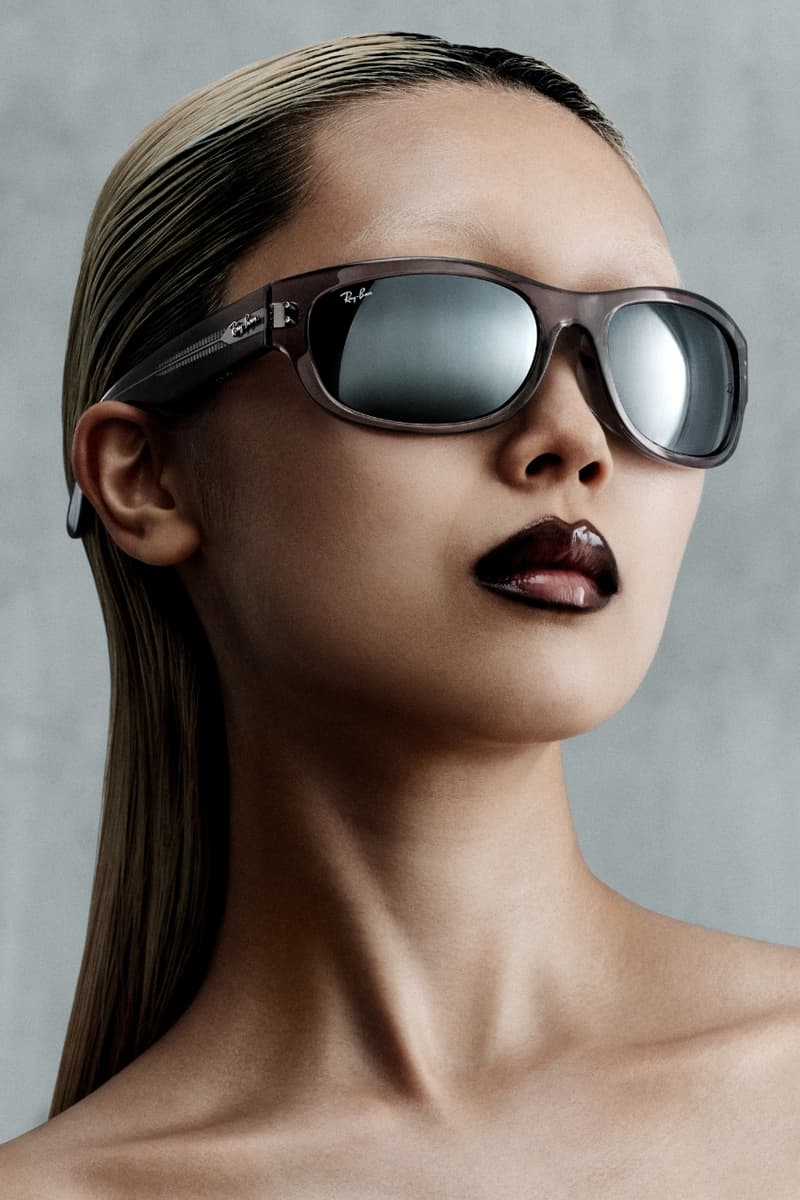Hypebeast, Ray-Ban, collaboration, sunglasses, silver, Mega Balorama, accessories, models, eyewear, fashion, chrome