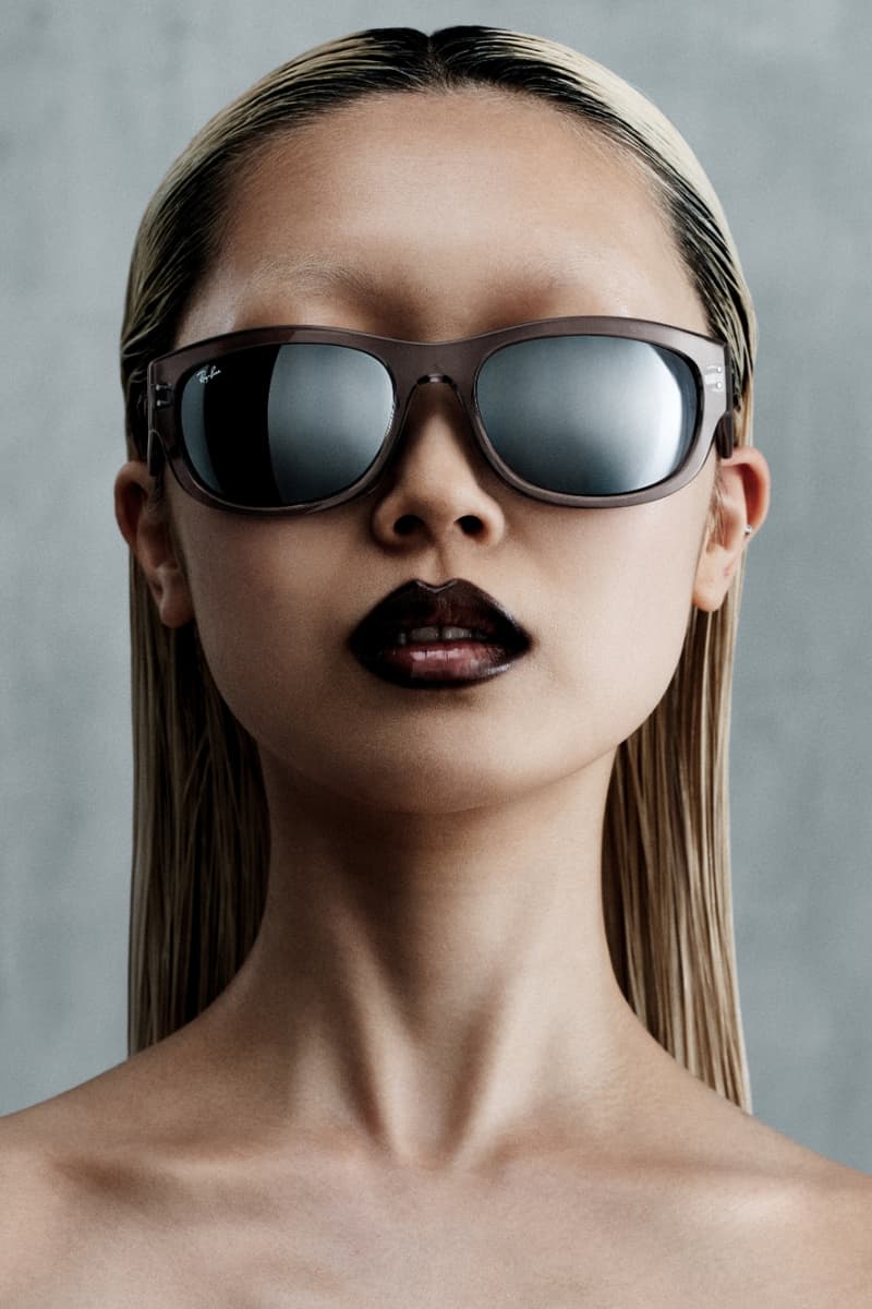 Hypebeast, Ray-Ban, collaboration, sunglasses, silver, Mega Balorama, accessories, models, eyewear, fashion, chrome