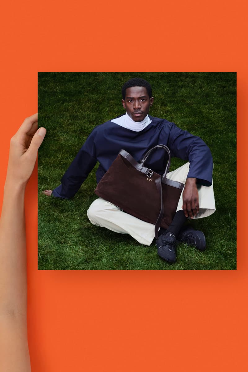 prada, hunter schafer, damson idris, john glacier, Nicholas Hoult, Carey Mulligan, 3d image, orange background